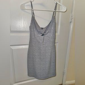 A&F Light Blue Twist Front Key Hole Dress